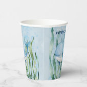 Blue Whale onder het Zee Boy Verjaardagsfeest Papieren Bekers (Rechts)