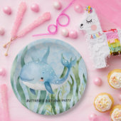 Blue Whale onder het Zee Boy Verjaardagsfeest Papieren Bordje (Feest)