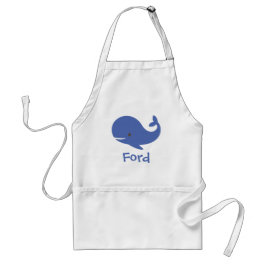Blue Whale Personalized Apron Standaard Schort