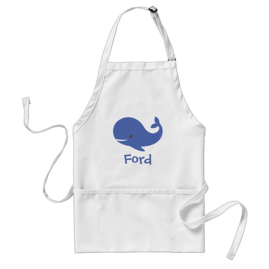 Blue Whale Personalized Apron Standaard Schort (Voorkant)