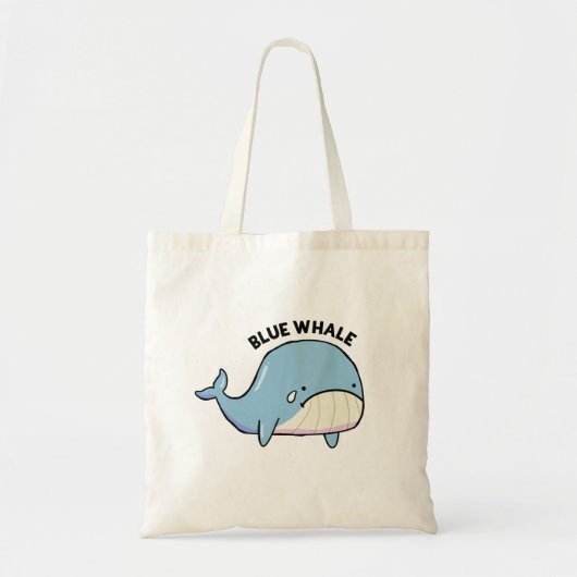Blue Whale Sad Whale Pun Canvas tas (Voorkant)