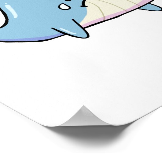 Blue Whale Sad Whale Pun Poster (Hoek)