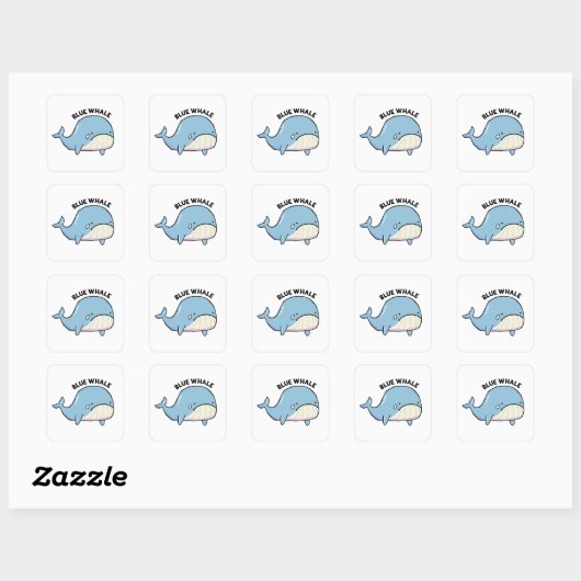 Blue Whale Sad Whale Pun Sticker (Vel)