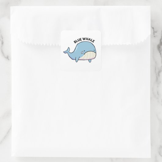 Blue Whale Sad Whale Pun Sticker (Tas)