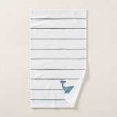 Blue Whale Shiplap Bath Towel Set Bad Handdoek (Handdoek)