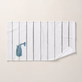 Blue Whale Shiplap Bath Towel Set Bad Handdoek (Handdoek)