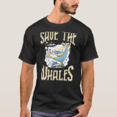 Blue Whale Tail Humpback Whales citeert net Anima T-shirt (Voorkant)