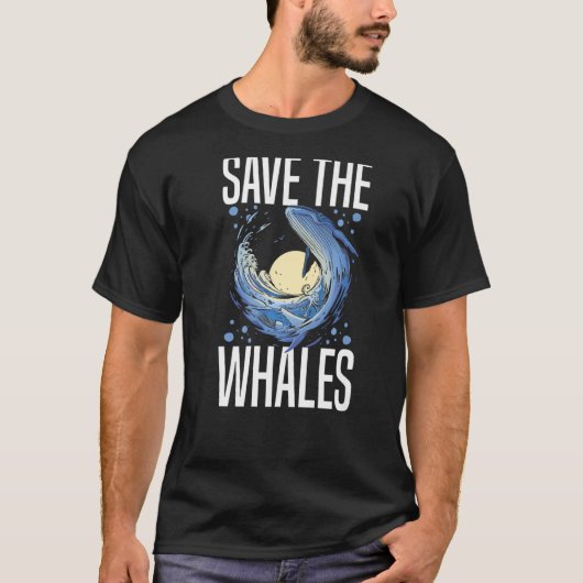 Blue Whale Tail Humpback Whales citeert net Anima T-shirt (Voorkant)