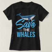 Blue Whale Tail Humpback Whales citeert net Anima T-shirt (Design voorkant)