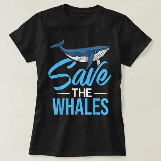 Blue Whale Tail Humpback Whales citeert net Anima T-shirt (Design voorkant)
