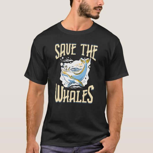 Blue Whale Tail Humpback Whales citeert net Anima T-shirt (Voorkant)