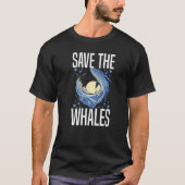 Blue Whale Tail Humpback Whales citeert net Anima T-shirt (Voorkant)