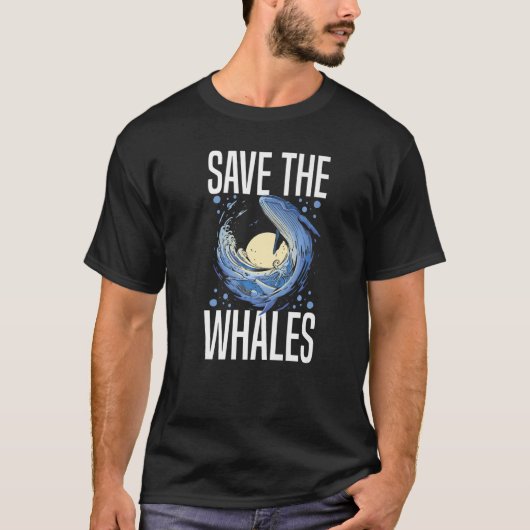 Blue Whale Tail Humpback Whales citeert net Anima T-shirt (Voorkant)