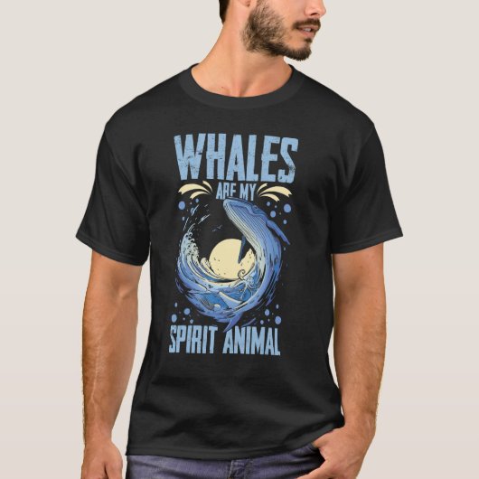 Blue Whale Tail Humpback Whales Quotes Right Anima T-shirt (Voorkant)