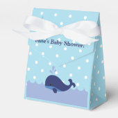 Blue Whale Theme Boy Baby shower Favor Box! Bedankdoosjes (Voorkant Zijde)