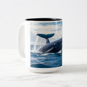 blue whale tweekleurige koffiemok (Voorkant links)