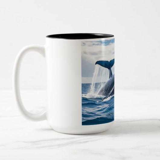 blue whale tweekleurige koffiemok (Links)