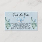 Blue Whale Under the Zee Boy Boeken voor Baby Informatiekaartje (Voorkant)