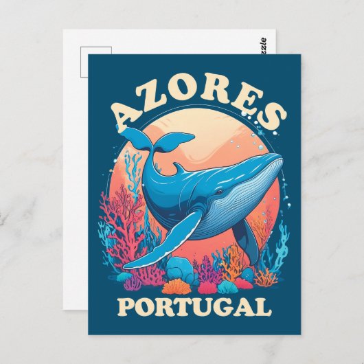 Blue Whale Watching op de Azoren Briefkaart (Voorkant / Achterkant)