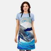 Blue Whale Wave Art Schort (Gedragen)