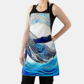 Blue Whale Wave Art Schort (Insitu)