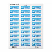 Blue Whales Baby shower Uitnodiging Adresetiketten Etiket (Full Sheet)