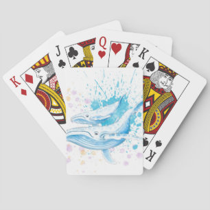Blue Whales Color Splash Pokerkaarten