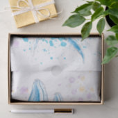 Blue Whales Color Splash Tissuepapier (Geschenk)