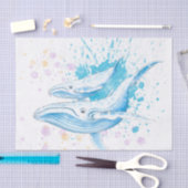 Blue Whales Color Splash Tissuepapier (Craft)