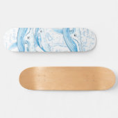 Blue Whales Family White Persoonlijk Skateboard (Horizontaal)