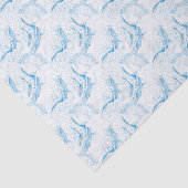 Blue Whales Family White Tissuepapier (Detail)