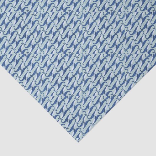 Blue Whales Pattern - by Jago Tissuepapier (Detail)