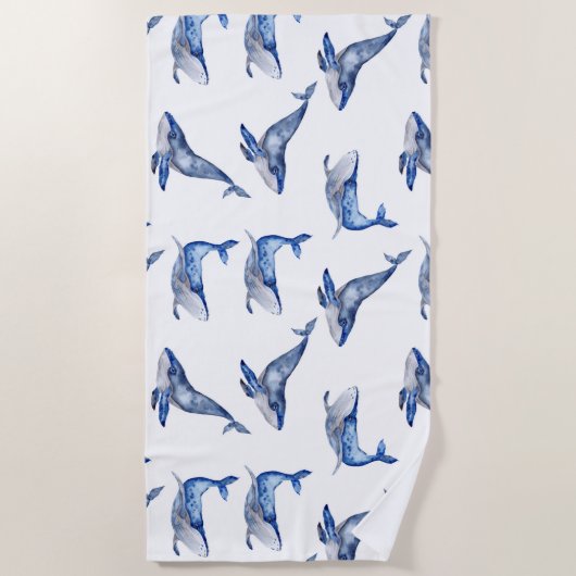 Blue Whales Zee Life Strandlaken (Voorkant)