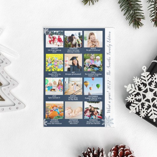 Blue What A Year Review 12 Photo Collage