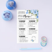 Blue What on Phone Bilingual Shower Game Kaart (Enkel)