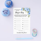 Blue Whats in de Daper Baby shower Game-kaart Flyer (Enkel)