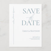 Blue Where Forever Begins Save The Date Aankondigingskaart (Voorkant)