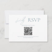 Blue Where Forever Begins Wedding RSVP Kaarten (Voorkant)