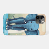 Blue Whimsical Baby olifant, Case-Mate iPhone Case (Achterkant (horizontaal))