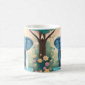 Blue Whimsical Baby olifant, Koffiemok (Center)