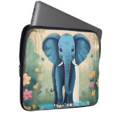 Blue Whimsical Baby olifant, Laptop Sleeve (Voorkant Rechts)