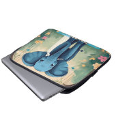Blue Whimsical Baby olifant, Laptop Sleeve (Voorkant onderkant)