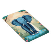 Blue Whimsical Baby olifant, Magneet (Rechterzijde)