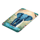 Blue Whimsical Baby olifant, Magneet (Linkerzijde)