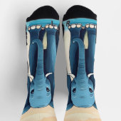 Blue Whimsical Baby olifant, Sokken (Top)