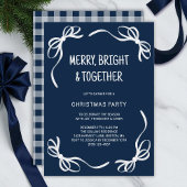 Blue Whimsical Hand Drawn Friends Christmas Party Kaart