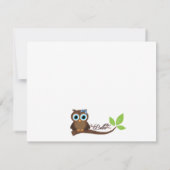 Blue Whimsical Owl Baby shower nodigt uit Kaart (Achterkant)