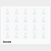 Blue Whimsical Save the Date Stickers (Vel)