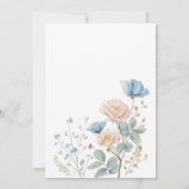 Blue Whimsical Silly Goose Baby Shower Invitation Kaart (Achterkant)