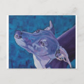 Blue Whippet Briefkaart (Voorkant)